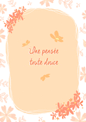 Pens&eacute;e douce avec des fleurs enchanteresses